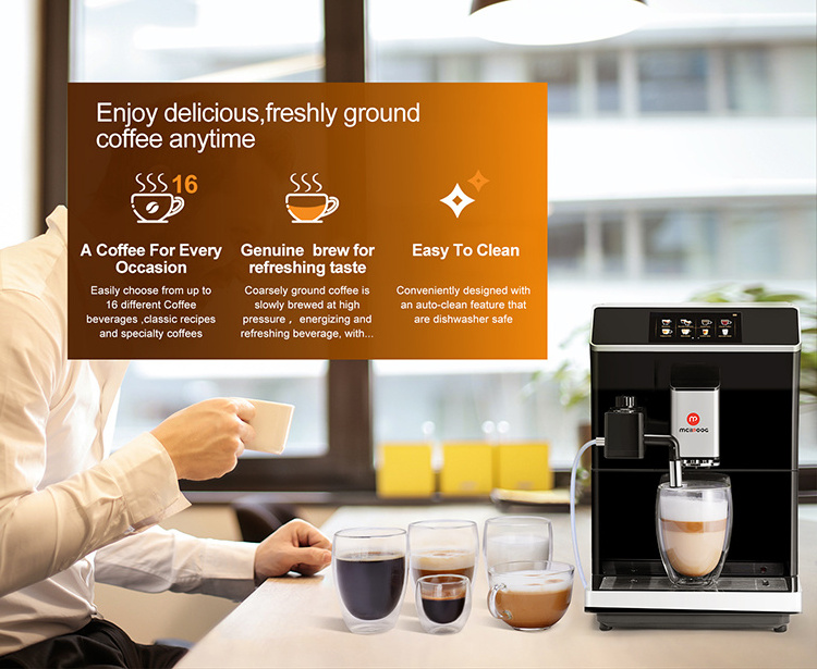 HD One Touch Screen New Fully Automatic Espresso Maker Coffee Machine