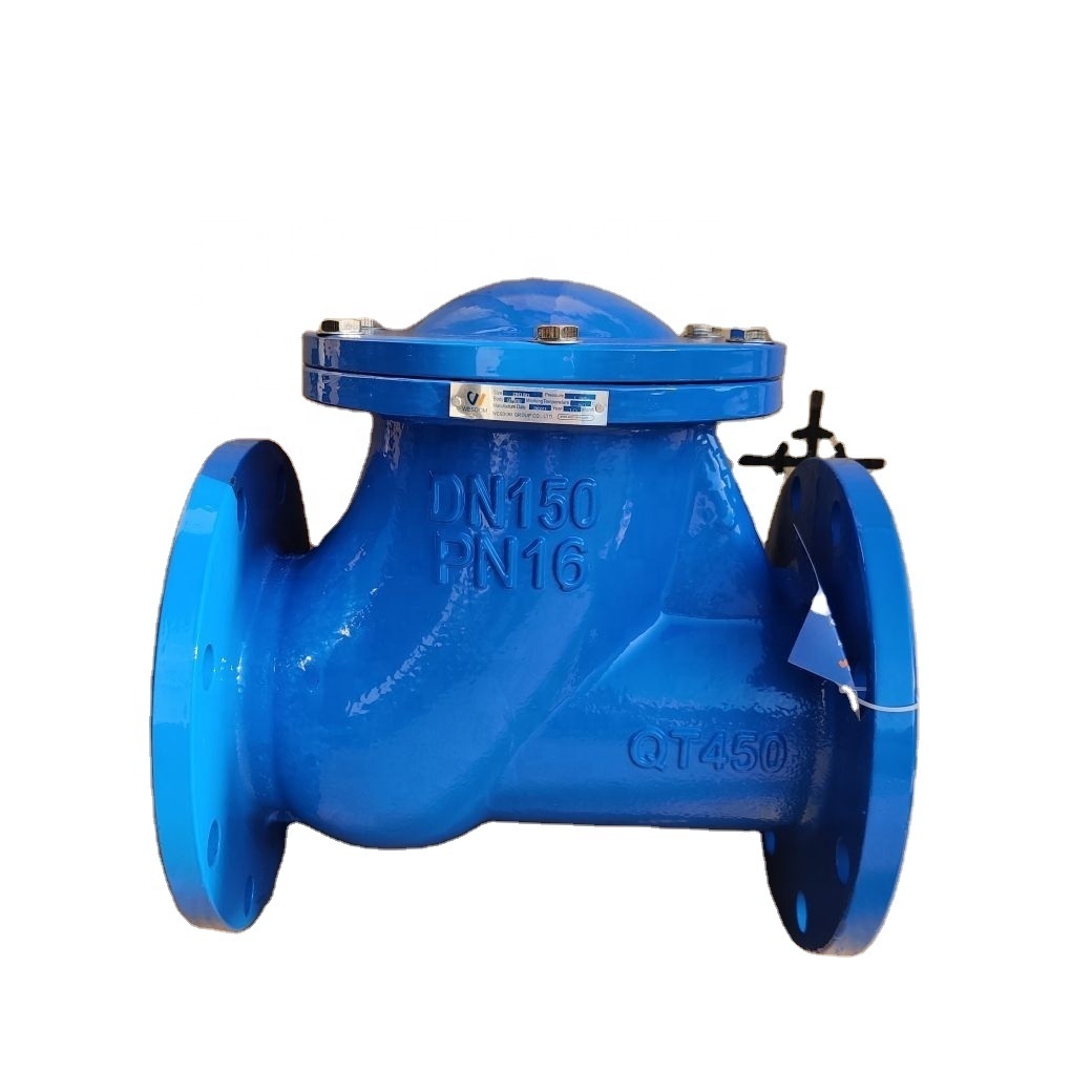 Wesdom DN50-DN350 PN16 Ductile Iron Flange Check Valve 4 inch Swing Check Valve for Water