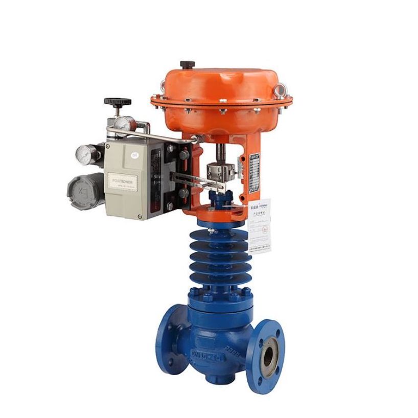 WESDOM 2 Way Diaphragm Operated Pneumatic Water Flow Rate Steam Globe Control Valve with 4-20mA YTC Smart Positioner