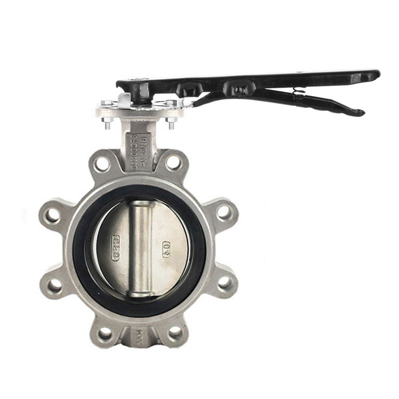 2024 Lever Wafer Lug Type ss316 /DI Butterfly Valve with gear box operator