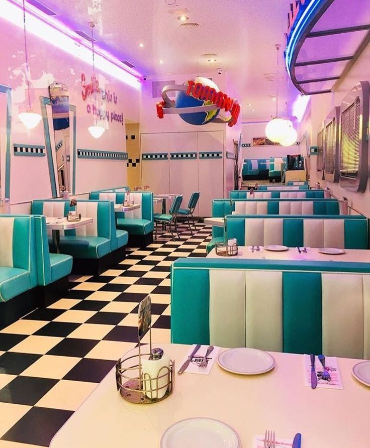 American Diner Sofa Fifties Style Retro Booth Restaurant Furniture Restaurant Chair and Table Modern Double Side Booth Seating