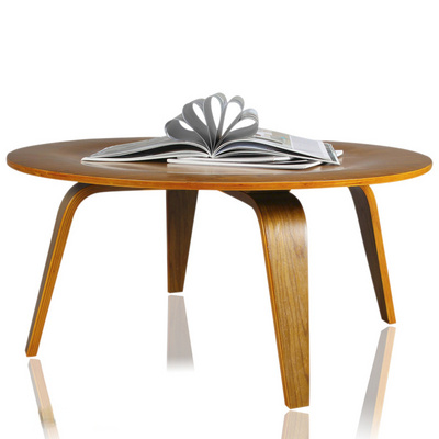 Classical Design Low Solid Wood Table Molded Bent Plywood Round Shape Wooden Coffee Table For Sale