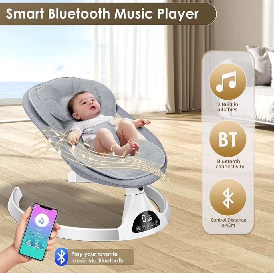 WESHIONS Baby Swing Automatic Electric Baby Bouncer Baby Bed Cradle newborn cradle automatic electric chair and sleep cradle