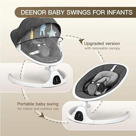 WESHIONS Baby Swing Automatic Electric Baby Bouncer Baby Bed Cradle newborn cradle automatic electric chair and sleep cradle