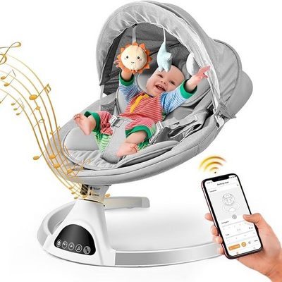 WESHIONS Baby Swing Automatic Electric Baby Bouncer Baby Bed Cradle newborn cradle automatic electric chair and sleep cradle BestSuppliers