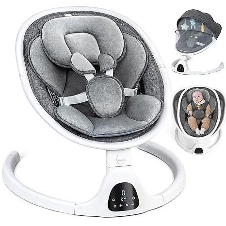 WESHIONS Baby Swing Automatic Electric Baby Bouncer Baby Bed Cradle newborn cradle automatic electric chair and sleep cradle