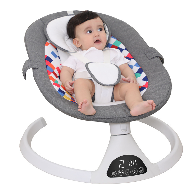 Baby Cradle Plastic Automatic Rocking Swing Bed Electric Baby Cribs With Remote Control Pillow & Mosquito Net