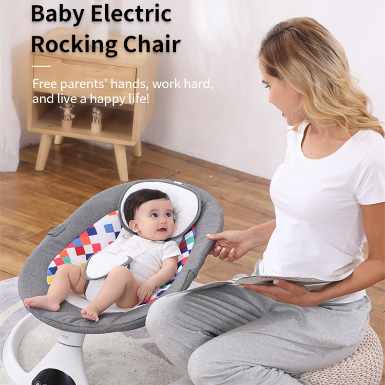 OEM hanging sleeper crib rocking hammock mesh cradle electric Rocker swings and bouncer 2 in1 baby swing chair music