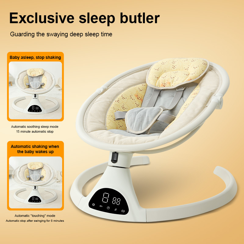 High-tech competitive price baby swing cradle electric baby bouncer rocker automatic new born rocking chair with Remote control