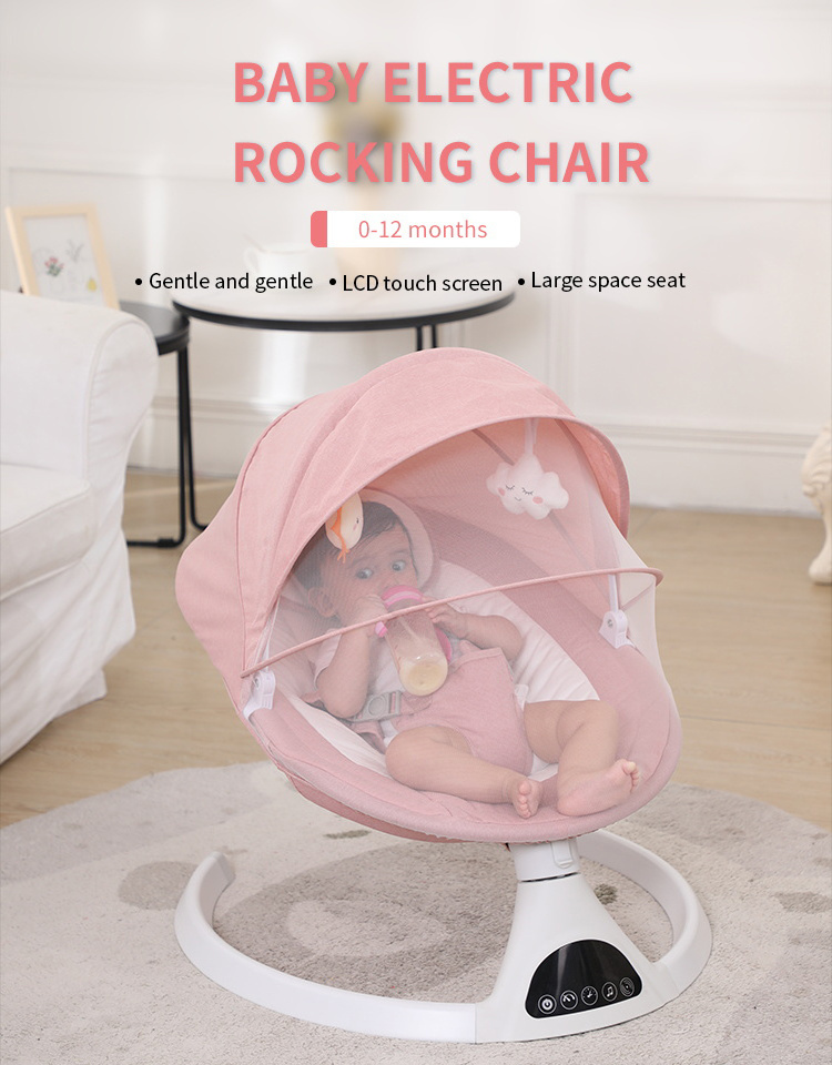 WESHIONS Smart Electric Baby Kids' Chairs Sway Crib Rocking Basket Child Cradle Auto Baby Swing Electric Crib Cradle Infant