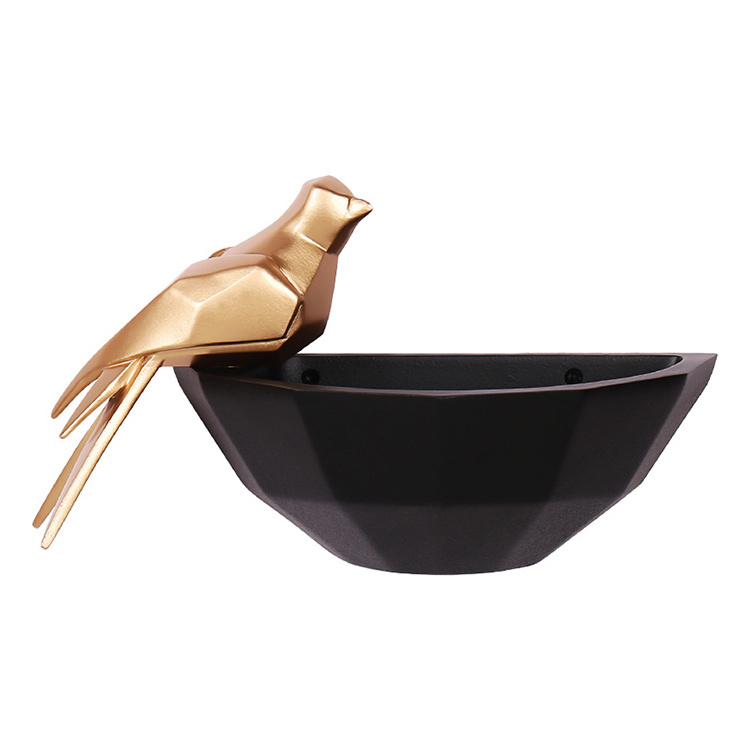 Nordic Creative Golden Ceramic Bird Handicraft Small Ornaments Living Room Home Soft Decoration Table