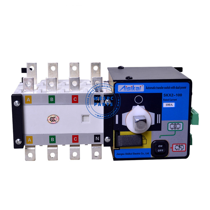 Three Phase ATS Automatic Transfer Switch 100A 4P ATS 100A DC Automatic Transfer Switch for Generator ats Controller