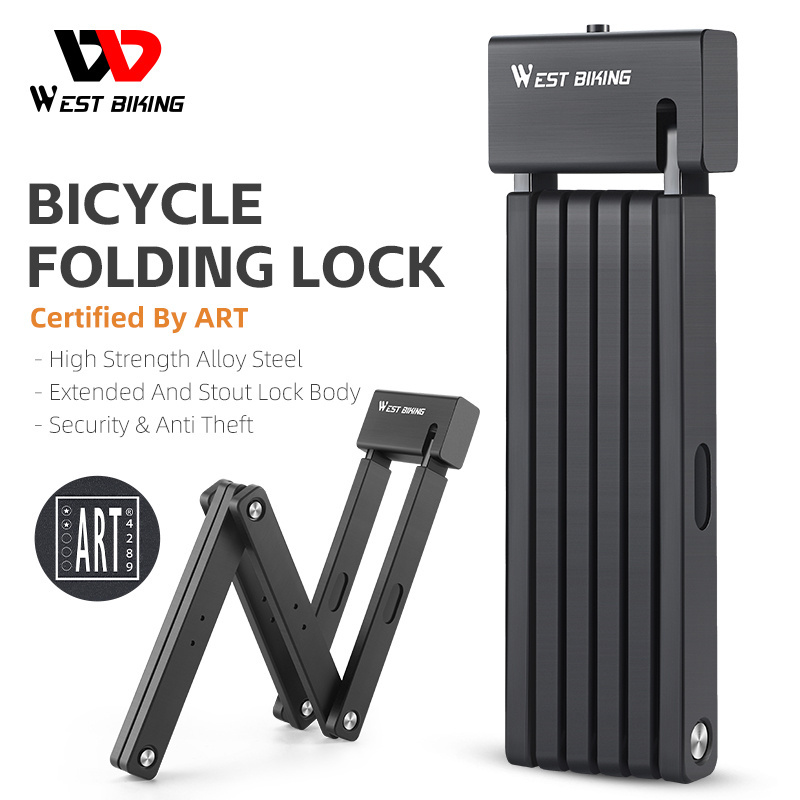 WEST BIKING High Security Road Mountain Bike Lock Foldable Waterproof Anti-theftBicycle Lock Bike Bicycle Accessories