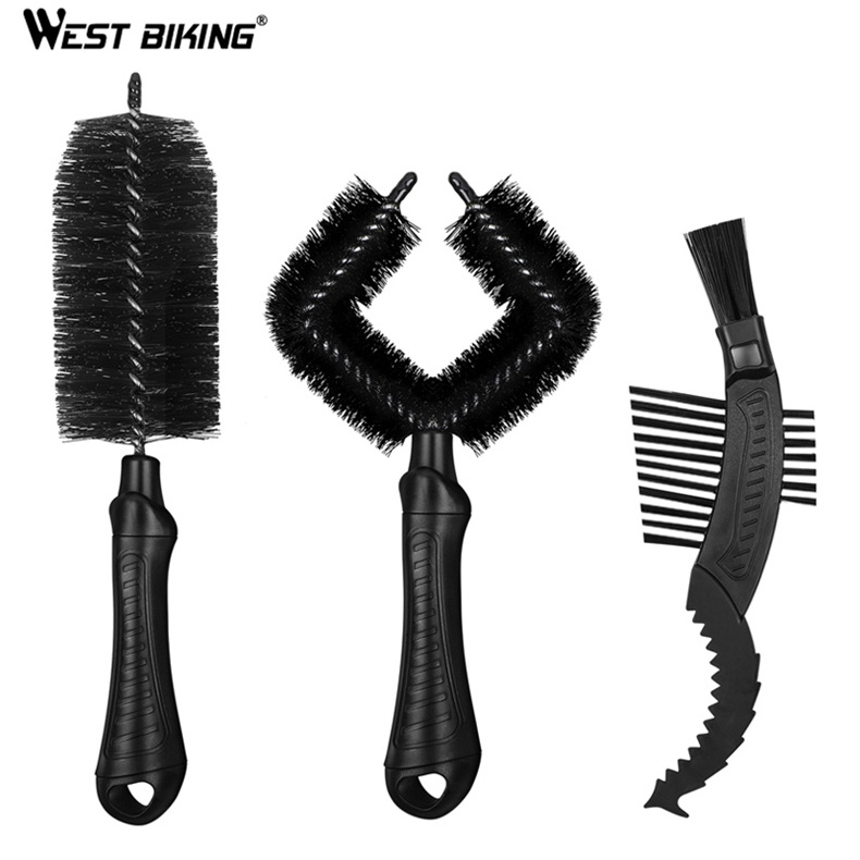 WEST BIKING Multifunction Cycling Bike Machine Brushes Scrubber Wash Tool Mountain Bike Bicycle Clean Brush Set