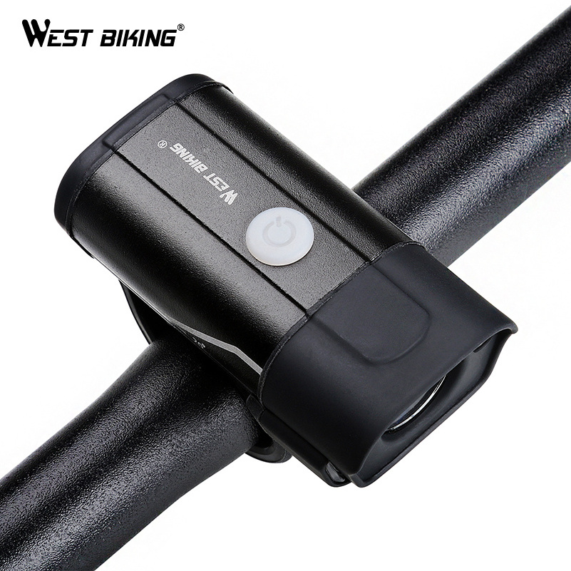 WEST BIKING Bicycle Light L2 LED Bike Head Lamp 5 modes Cycling Handlebar Safety Flashlight USB Rechargeable Bike Front Light