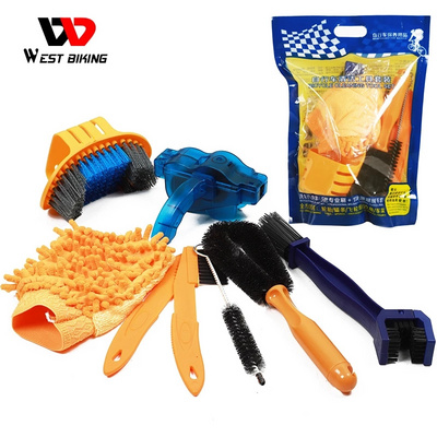 WEST BIKING Bike Tool Cleaning Brush Gear Free Wheel Brush Cleaner Outdoor Motorcycle Bicycle Chain Clean Tools set kit