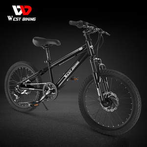 WEST BIKING 20 Inch Colorful Soft Comfortable PU Sabble Kid Mountain Bike 6061 Aluminum Alloy Dual Disc Brakes Mountain Bicycle