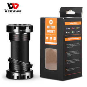 West Biking Bike BB Hollow Bottom Bracket 68-73mm Aluminum Alloy Threaded Screw-in Bicycle Axis Waterproof Crank Set Axis Parts