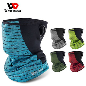 WEST BIKING Multifunction Cycling Ice Silk Scarf Bicycle Neck Scarf Quick Drying Lycra Face Cover Bike Riding Full Face Mask