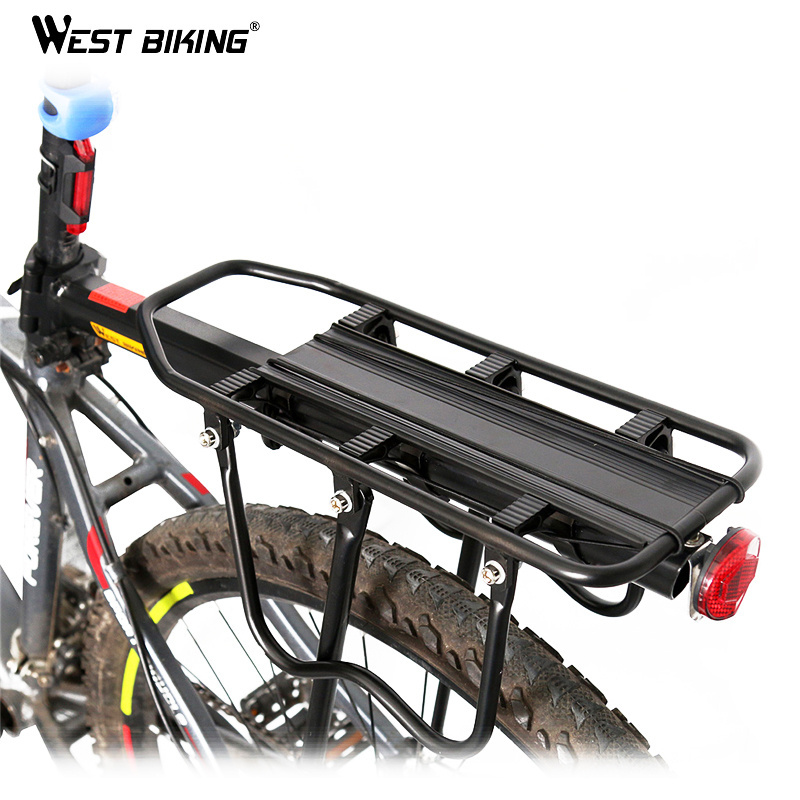 WEST BIKING Bike Racks Rear Luggage Bicycle Accessories Equipment Bike Rack Stand Footstock Brake Mountain Bicycle Carrier Rack