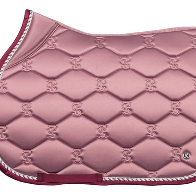 Seasonal Hight Quality Quilted English Dressage Horse Saddle Pad in Glitter Cotton Fabric Customized Logo English Jumping