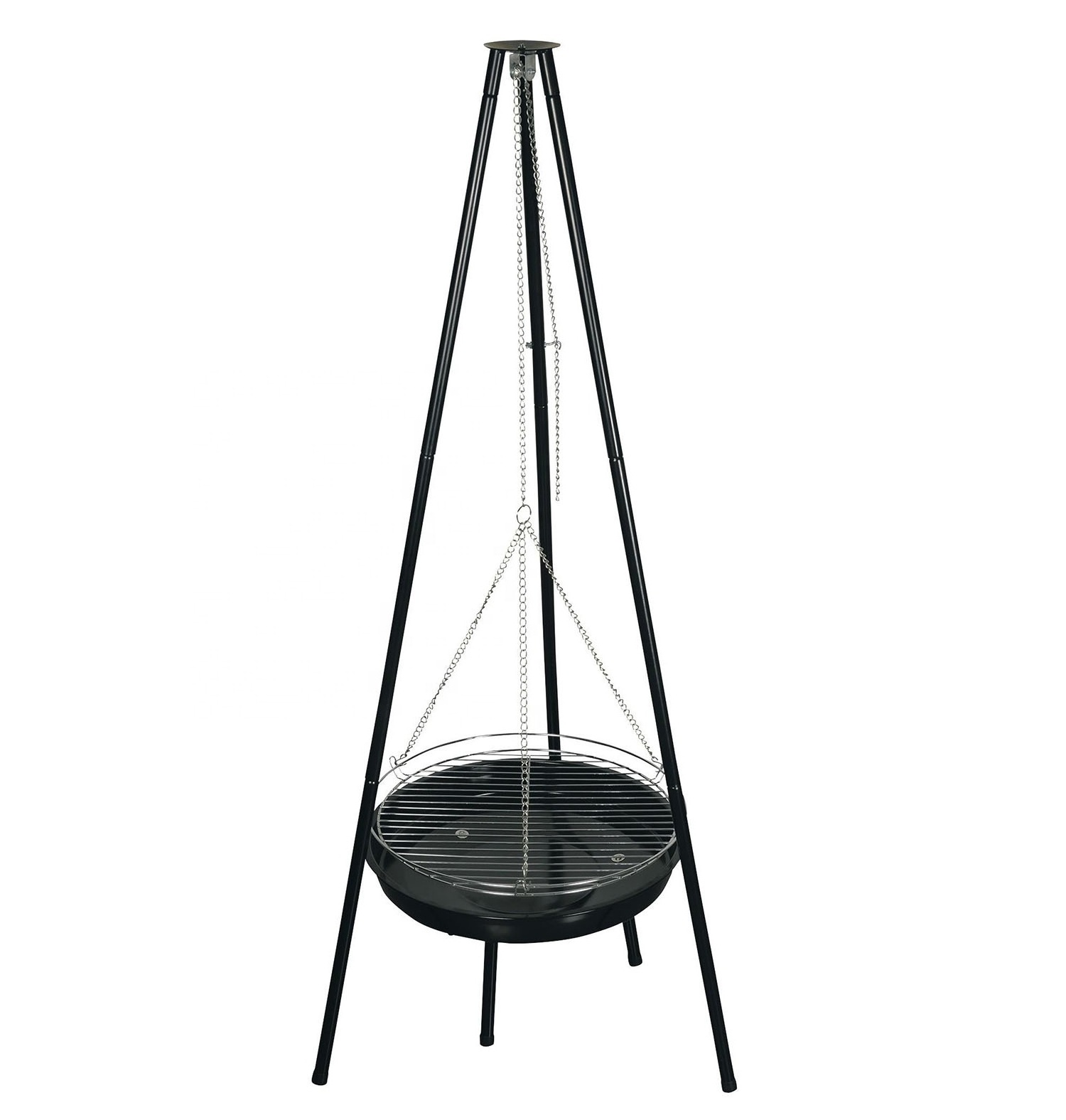 Hanging Tripod Camping Picnic BBQ Cooking Charcoal Fire Pit with Adjustable Chain