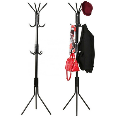 House Coat and Hat Hanger Freestanding Coat Rack Organizer Holder for Jacket, Purse, Scarf, Umbrella