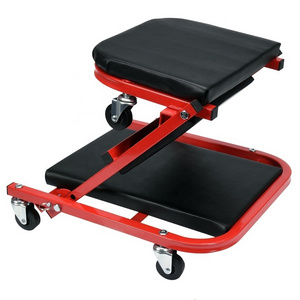 Foldable Car Creeper Seat 2 IN 1 Rolling Stool Mechanic Chair Workshop Tool