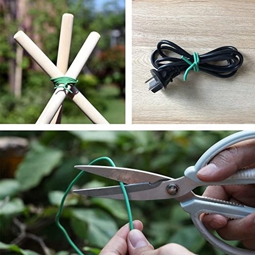 Heavy Duty Garden Soft Rubber Twist Tie Garden Plant Wire to Support Tomato Plant Stems Home Organization