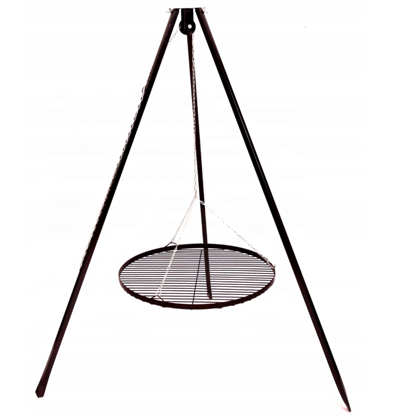 Hanging Tripod Camping Picnic BBQ Cooking Charcoal Fire Pit with Adjustable Chain