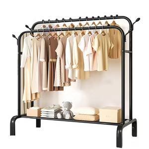 Heavy Duty Clothes Rail Hanging Rack Hat Hanger Standing Coat Rack for Bedroom Living Room