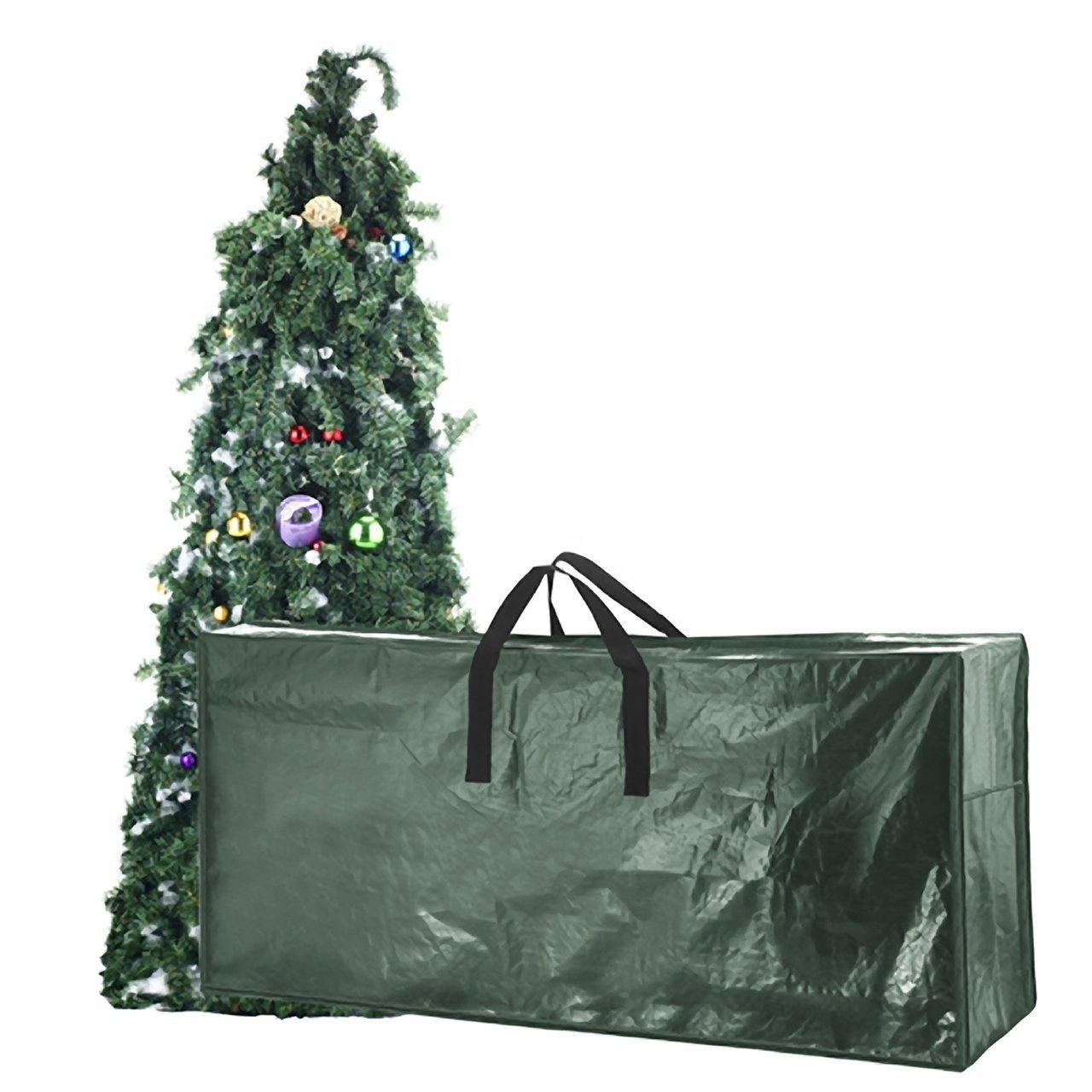 Waterproof Christmas Tree Storage Bag with Carry Handles Zipper for Protecting Against Dust Insects Moisture