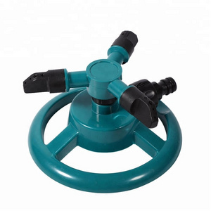 Portable Garden Irrigation Sprayer Automatic 360 Rotating Sprinkler 3 Arms Watering Irrigation System for Lawn Yard