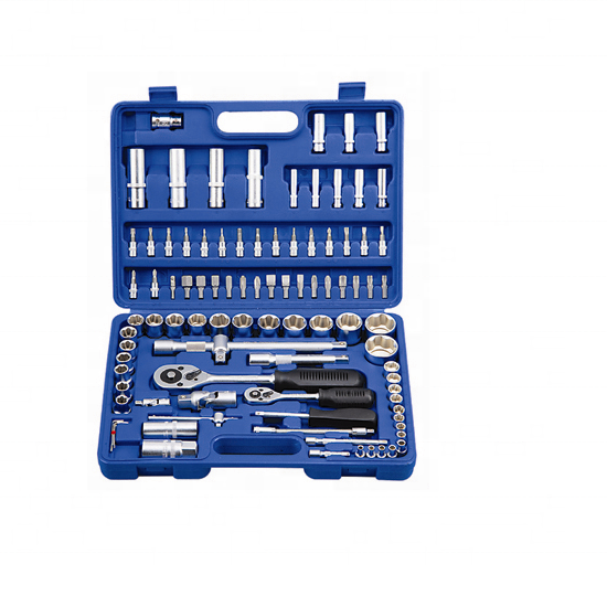 94 Pcs Auto Car Repair Hand Tool Kit Box Ratchet Set Metric Socket Wrench Set with Case