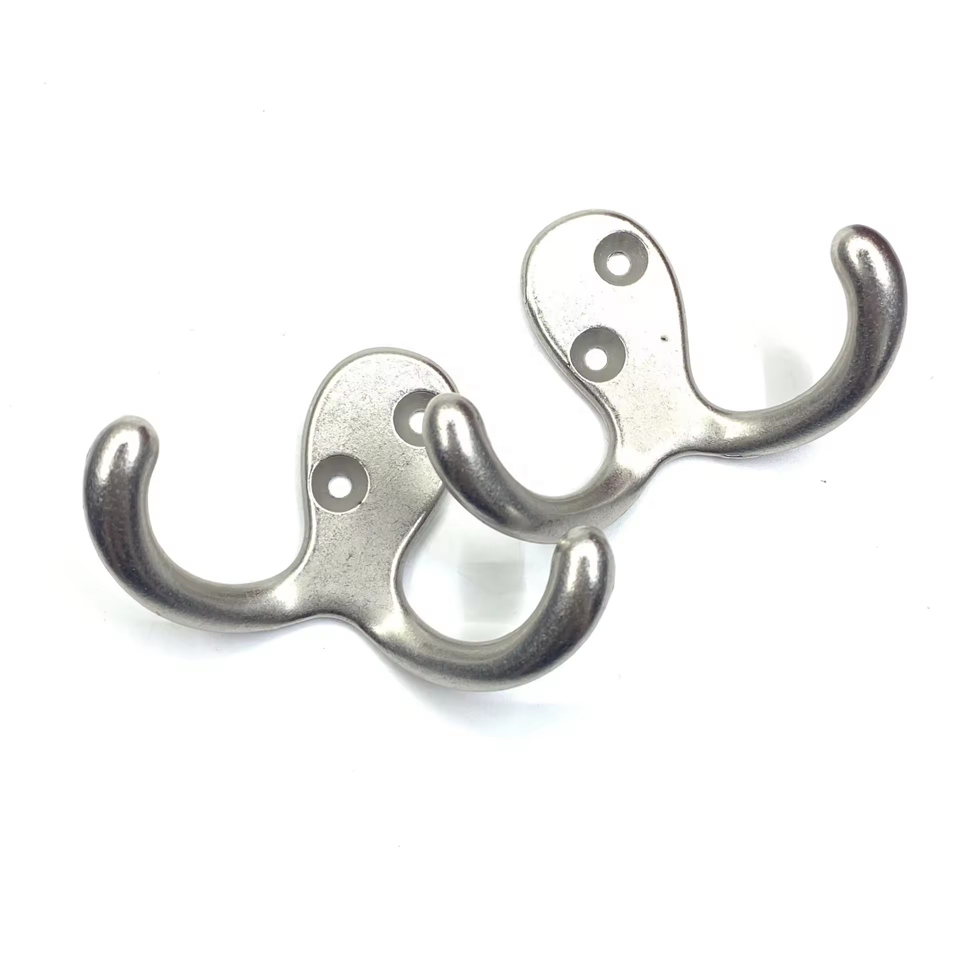 High quality Heavy Small Duty Wall Mounted Double Robe Hook Coat Hooks Utility Hanger