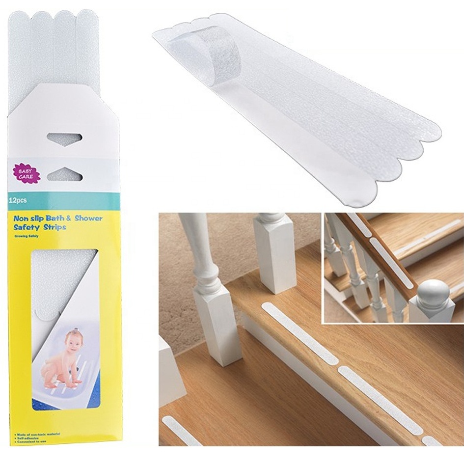 Anti Skid Tape Waterproof Non Slip Safety Stickers Strips for Stair Bathroom Shower Ladders