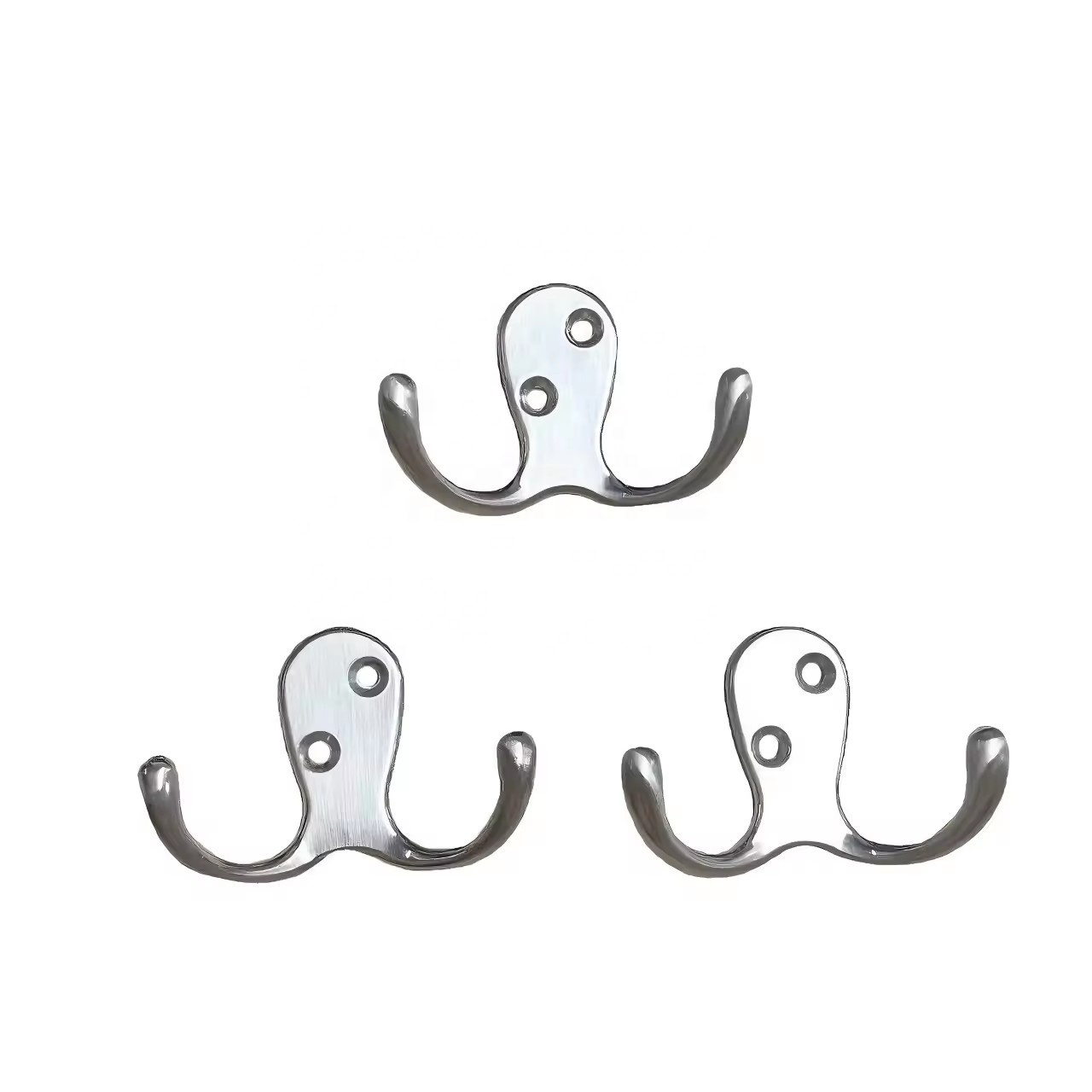 High quality Heavy Small Duty Wall Mounted Double Robe Hook Coat Hooks Utility Hanger