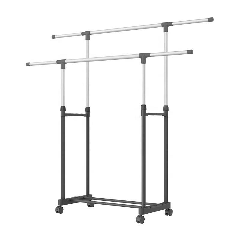 Floor Retractable Multifunctional  Standing Coat Rack Clothes Drying Rack For Clothes