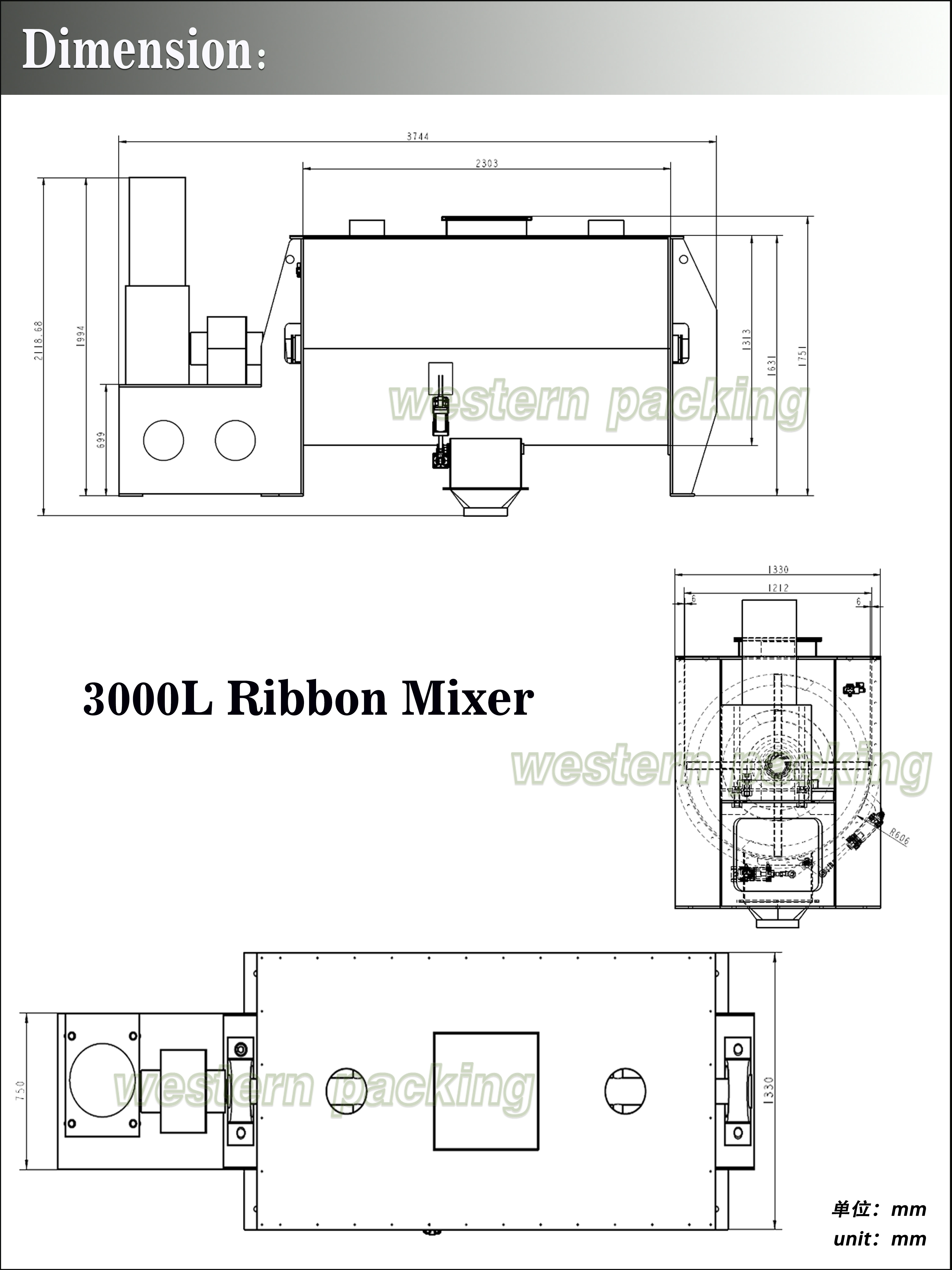 Double Helical Ribbon Blender Spice Powder Mixer Ribbon Blade Mixer