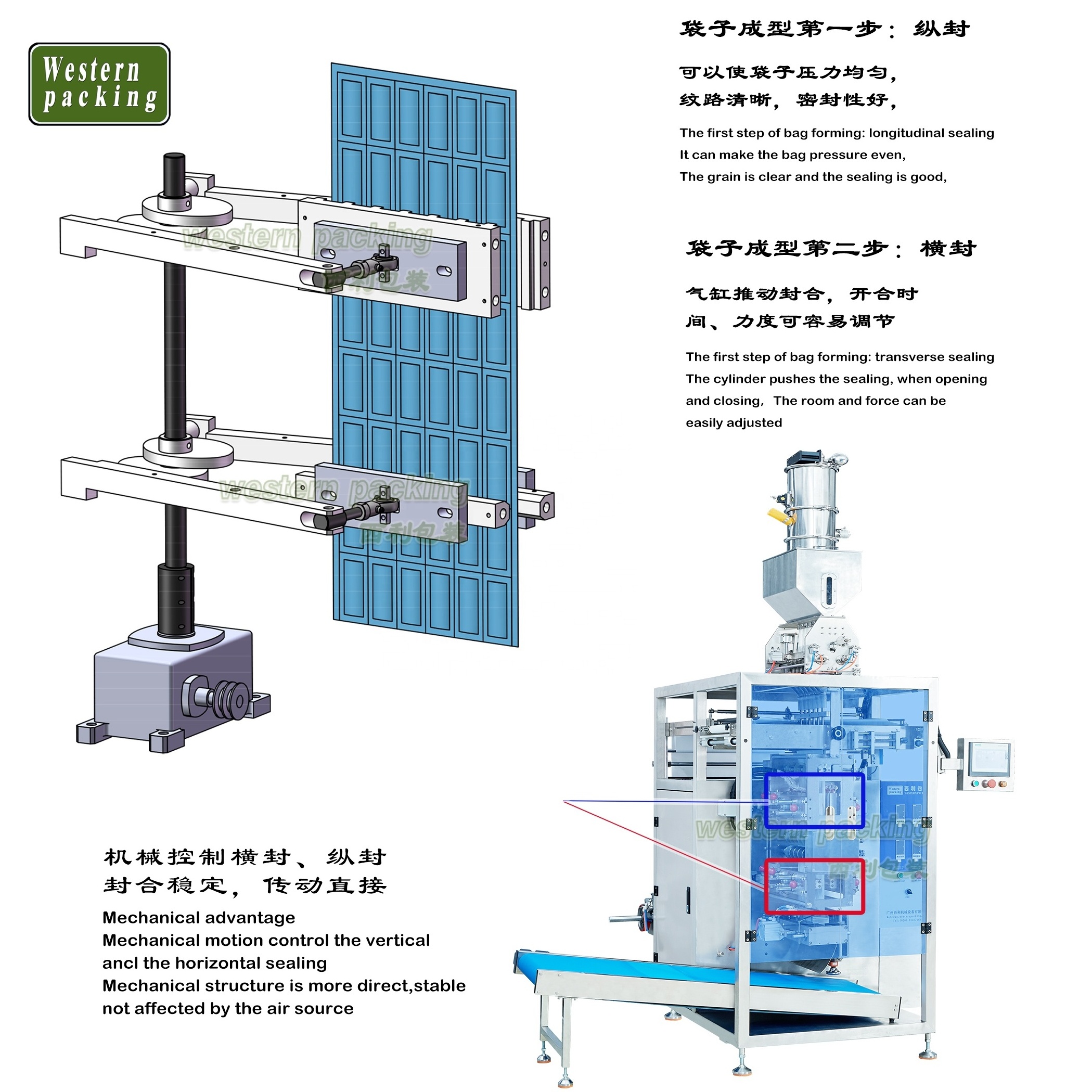 Food Packing Machine Belt Conveyor Check Weigher Pet Food Pack Machine