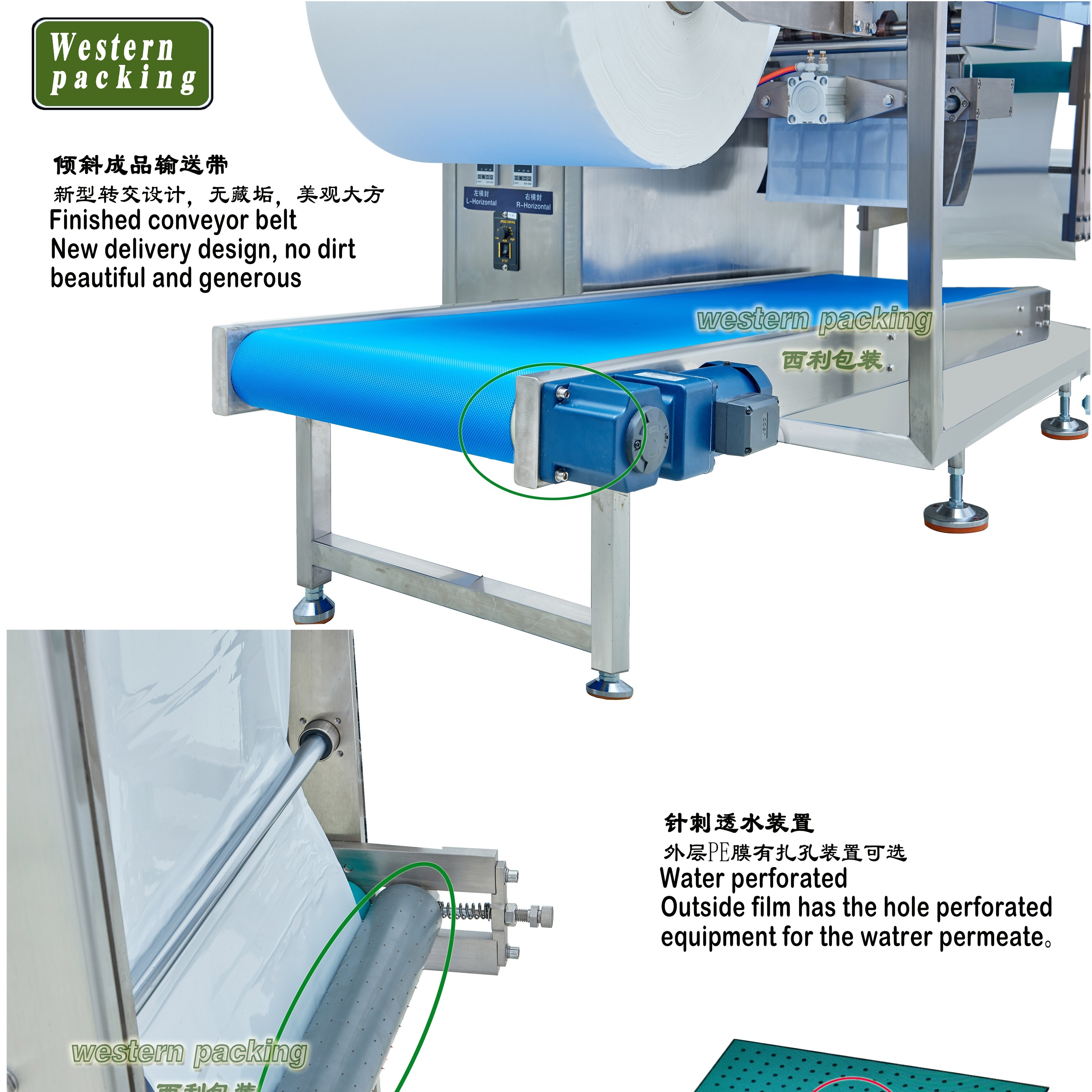 meat absorbent pad packing machine, absorbent soak pads packing machine, water absorbing pads packing machine