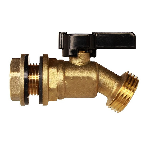 IBC Tank Adapter Brass Rain Barrel Quarter Turn Ball Valve Spigot with Bulkhead Fitting