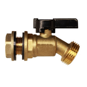 IBC Tank Adapter Brass Rain Barrel Quarter Turn Ball Valve Spigot with Bulkhead Fitting