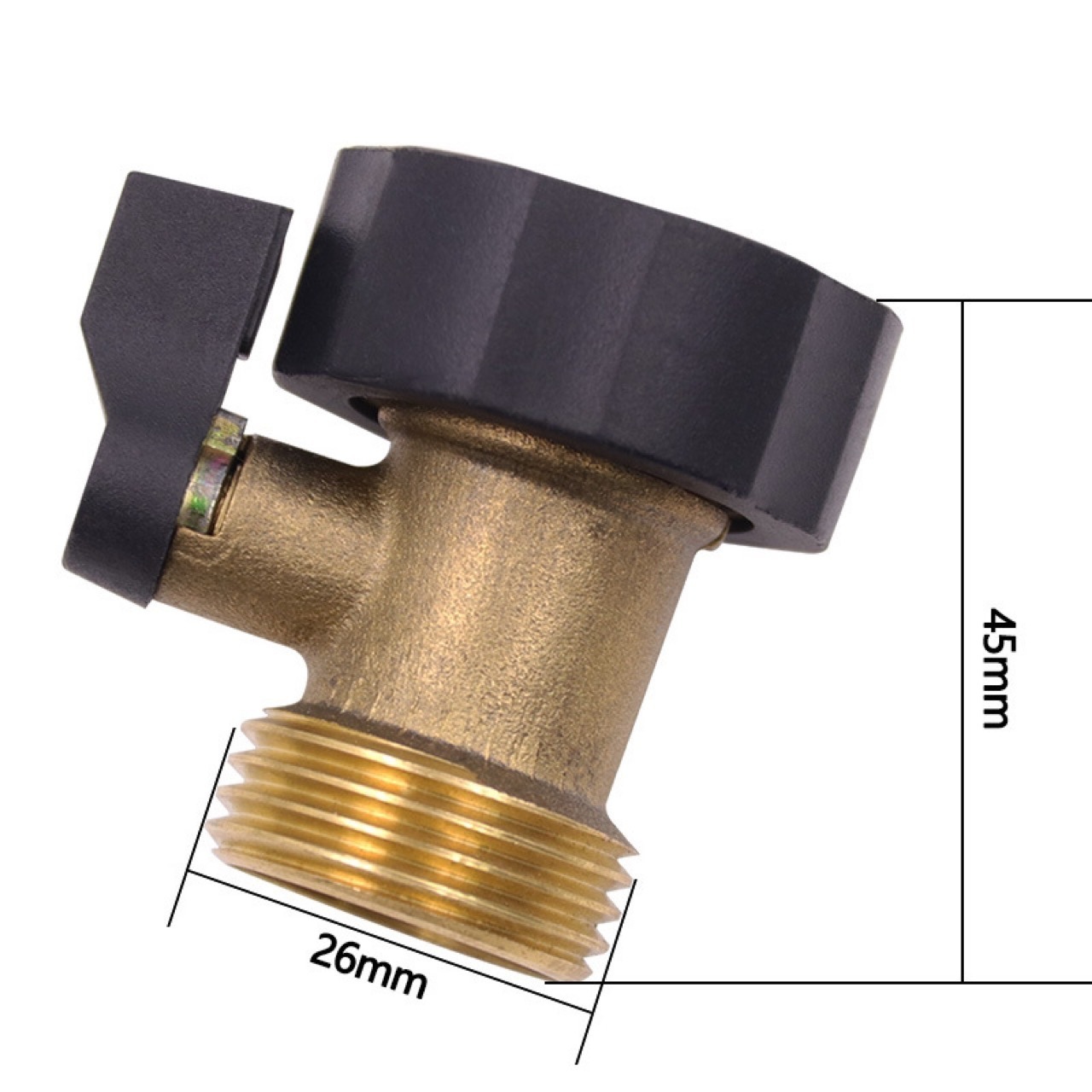 Plumbing 3/4 inch swivel head 3/4 inch male thread outlet Solid Brass Ball Shut off Valve