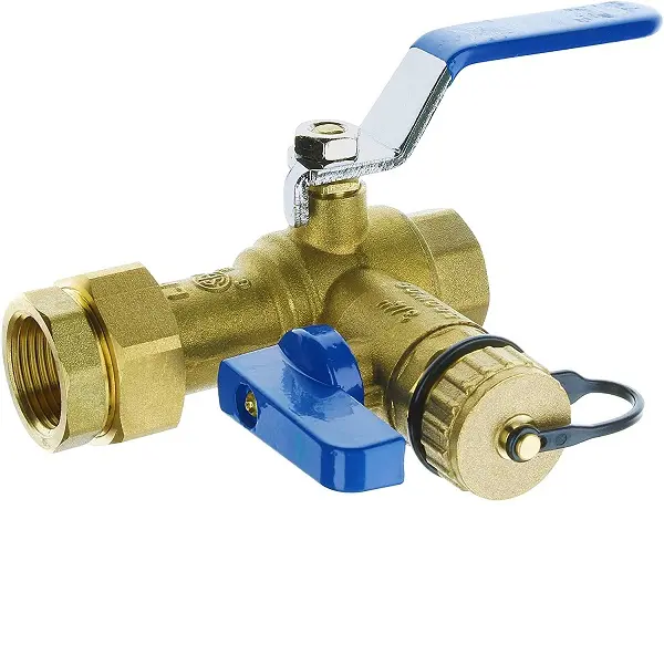 Hot Water System Control Valve Thread Brass Isolation Set Tankless Water Heater Service Valve With Lever Handle