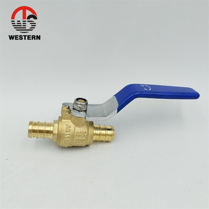 hot sale lead free   1/2" 3/4" standard port  brass pex ball valve for pex water