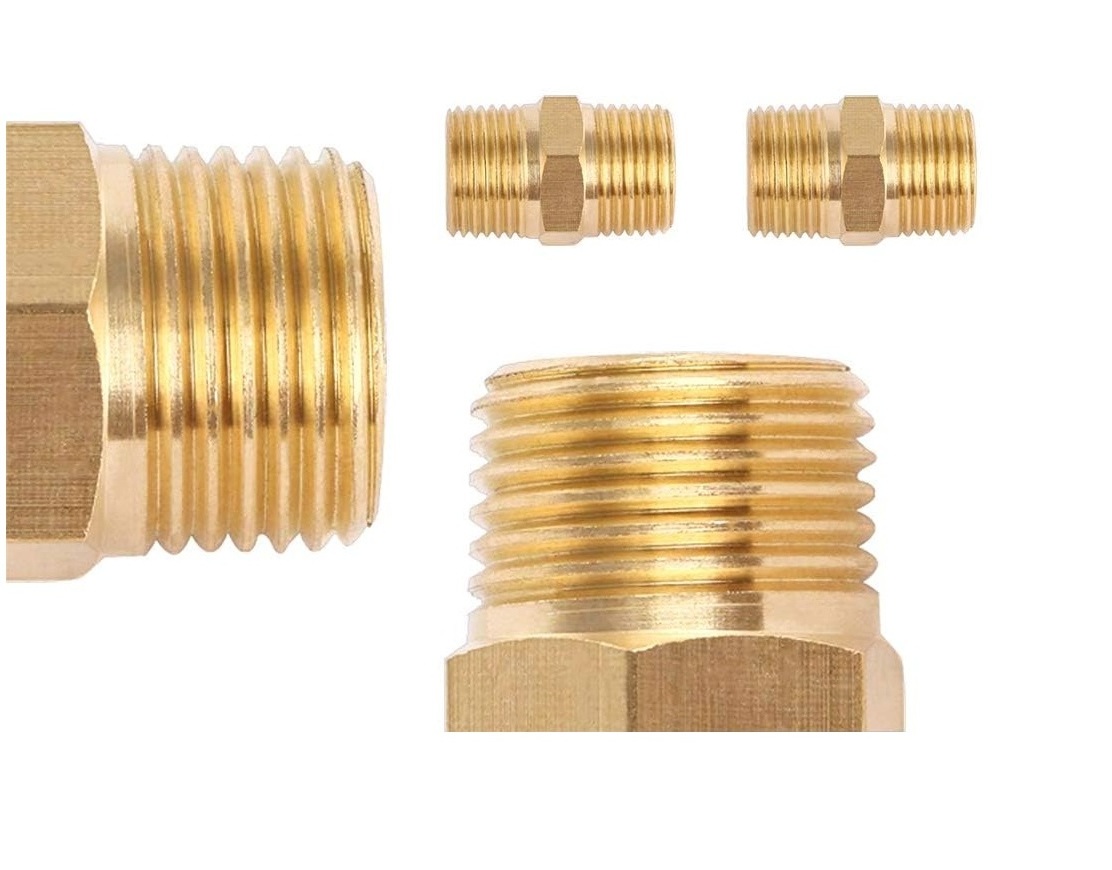 OEM Standard 1/2' ~ 2' Brass Water Pipe Plumbing Fitting Couplings Hydraulic Hose Pipe Adapters Sleeve Fitting