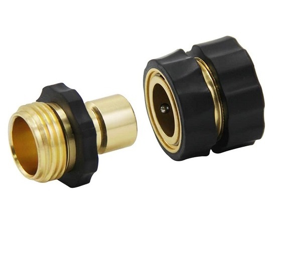 3/4 Inch Garden Hose Fitting Quick Connector Male And Female Thread Connector Quick Connect Brass Fittings