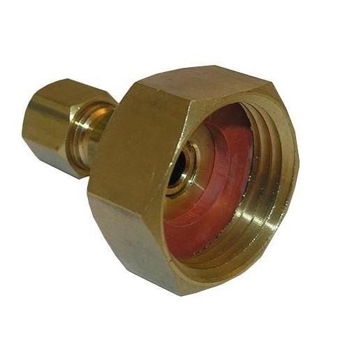 Straight 3/4-Inch Female Garden Hose by 1/4-Inch Compression Brass Adapter Brass Pipe Fitting