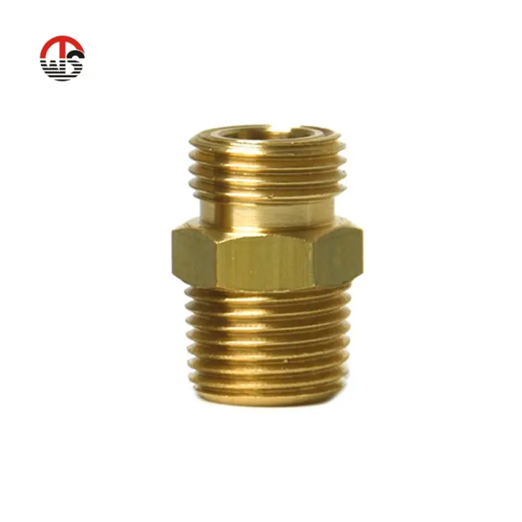 1/2 Inch Hoses Fittings Male Npt Thread Brass Gas Hose Adapter Straight Reducers Bite Type Tube Adaptor